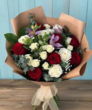 Букет цветов из:  Розы и Альстромерии в Веселое Адлер
