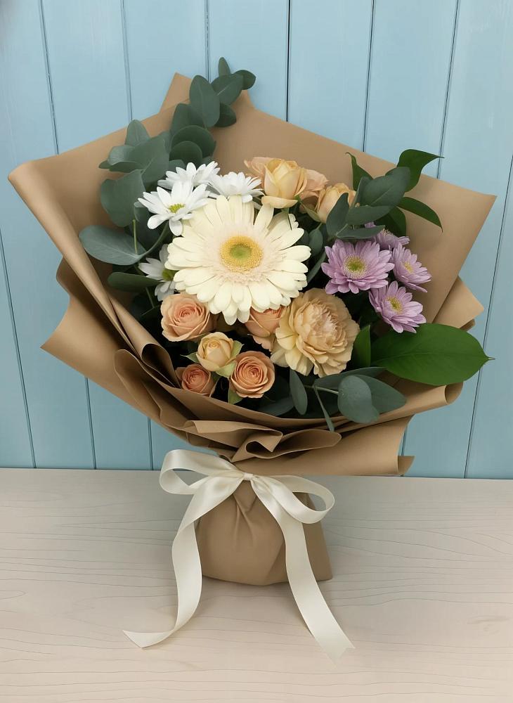 Букет цветов из: Герберы и Хризантемы в Веселое Адлер