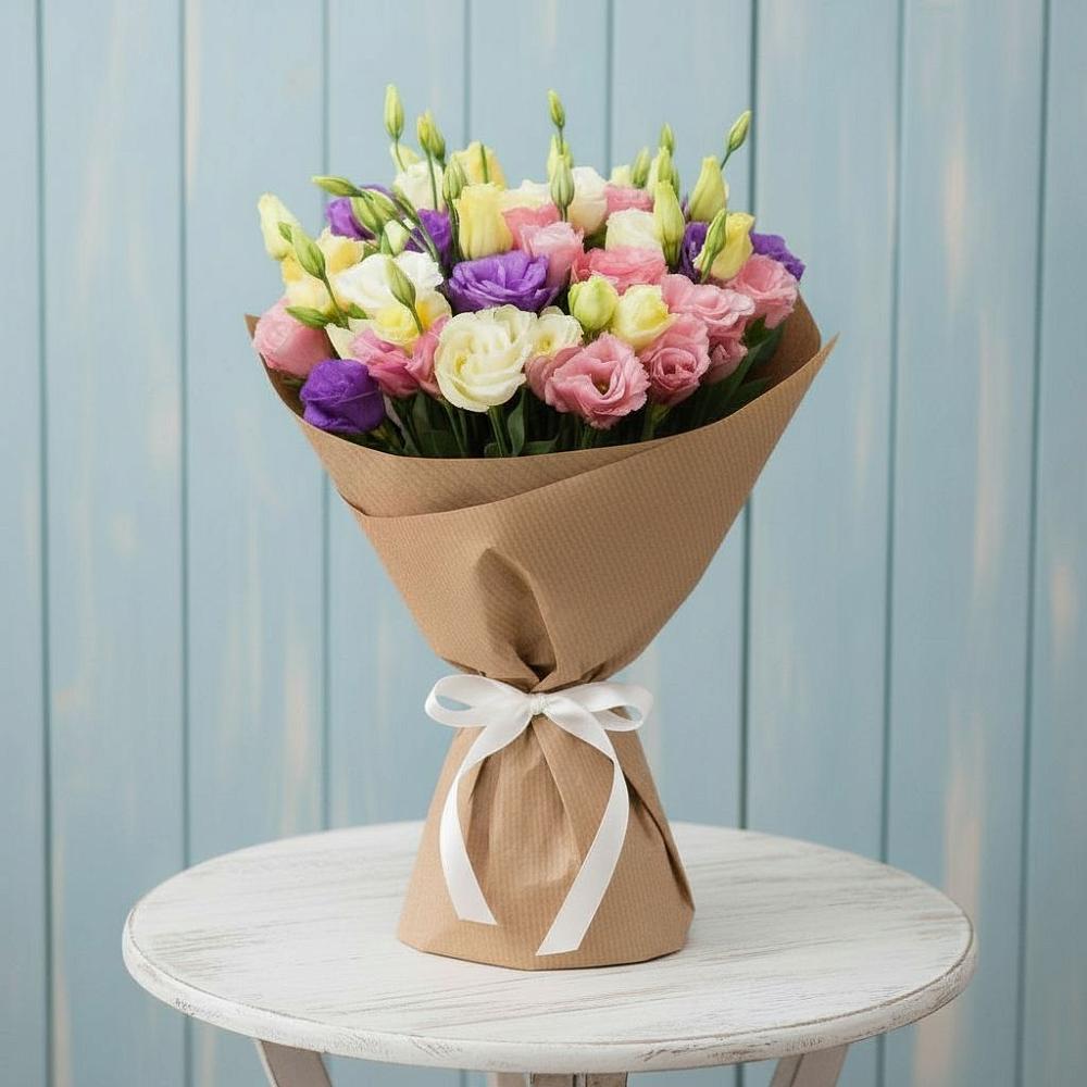 Букет цветов из: Лизиантусы в Веселое Адлер