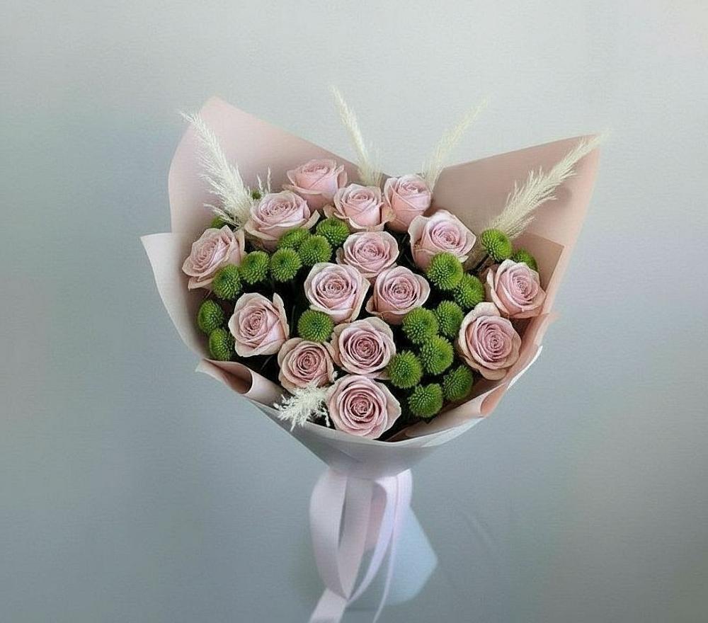 Букет цветов из: Розы и Хризантемы в Веселое Адлер