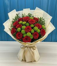 Букет цветов из:  Розы и Хризантемы в Веселое Адлер