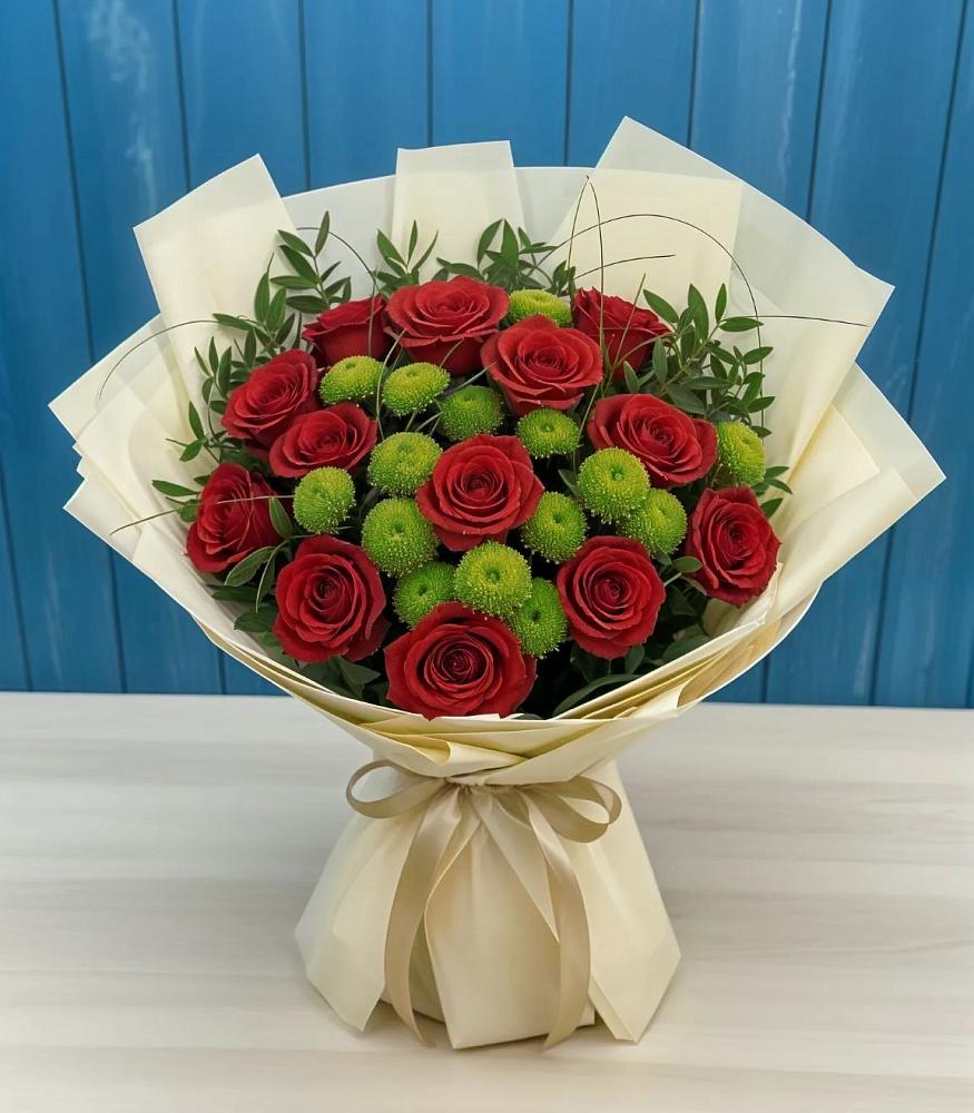 Букет цветов из: Розы и Хризантемы в Веселое Адлер