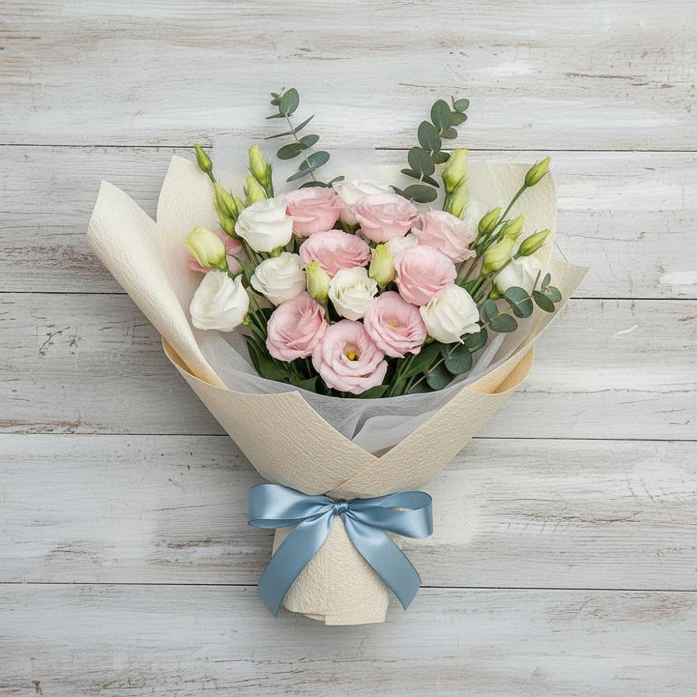 Букет цветов из: Лизиантусы в Веселое Адлер